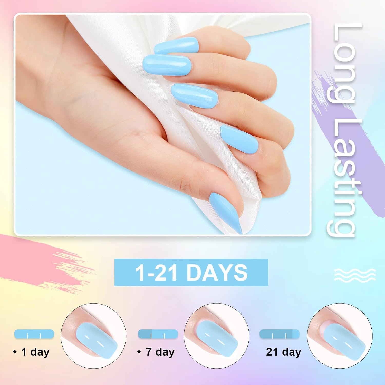 Thumbnail 3 de INPING UV Nagellack – 10 Macaron Pastellfarben Gel-Nagellack-Set für DIY Maniküre