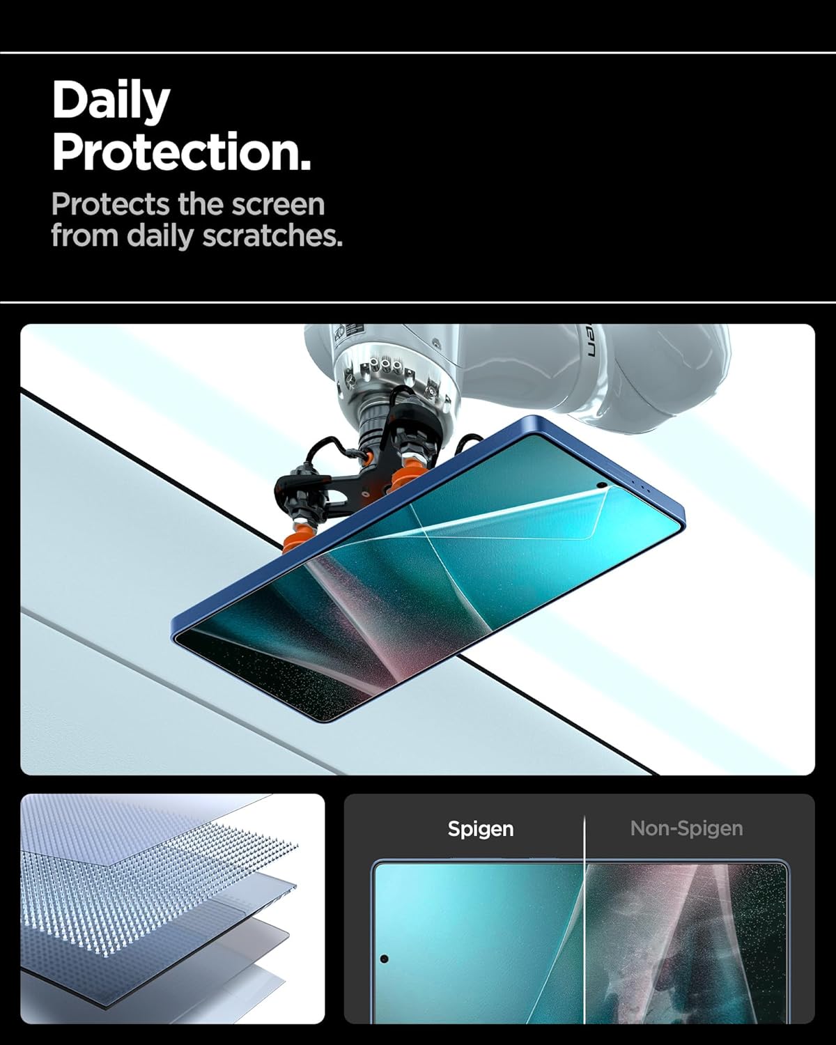 Thumbnail 6 de Spigen EliteShield EZ Fit Protection Écran TPU pour Samsung Galaxy S25 Ultra (2 pièces) – pose facile