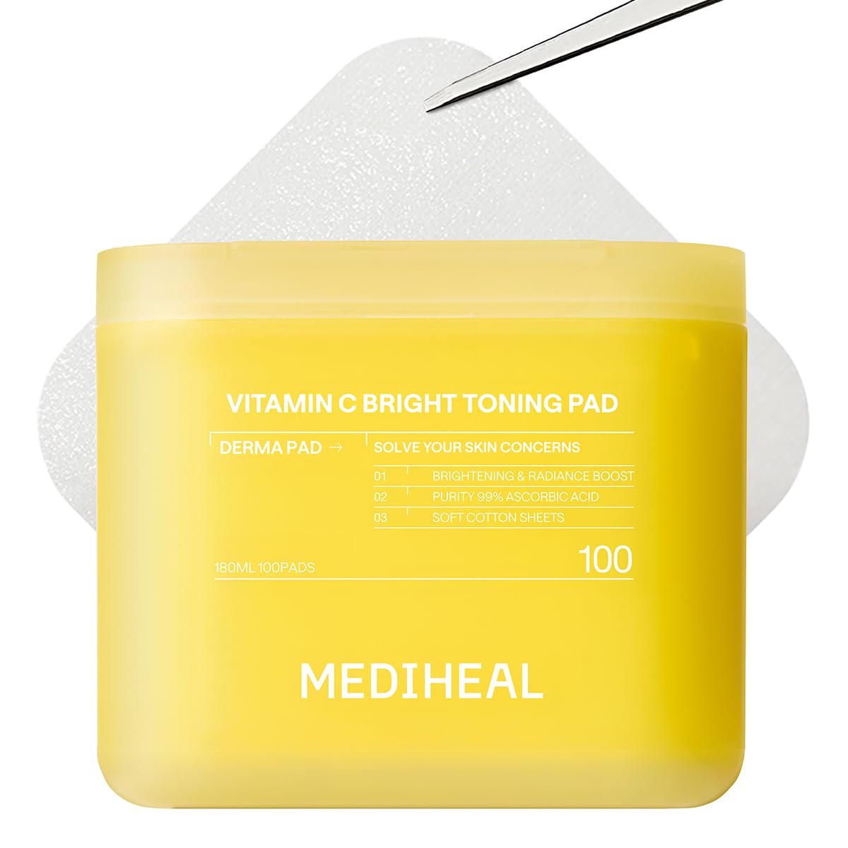 Detalle de MEDIHEAL MDH_TP_ALLV Vitamin C Toner Pads, 100 Count with Niacinamide