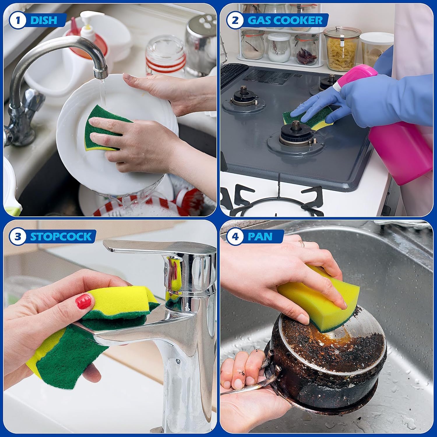 Detalle 2 de Putzschwamm Spülschwamm 24er Pack