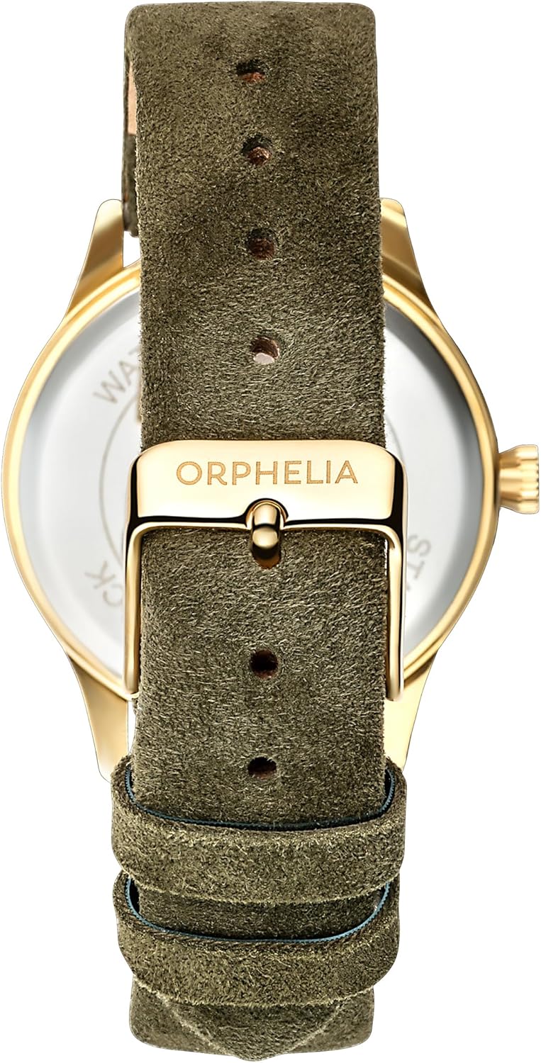 Thumbnail 3 de Orphelia Fashion Montre Femme – Quartz – Analogique, Bracelet Cuir Daim Vert Doré