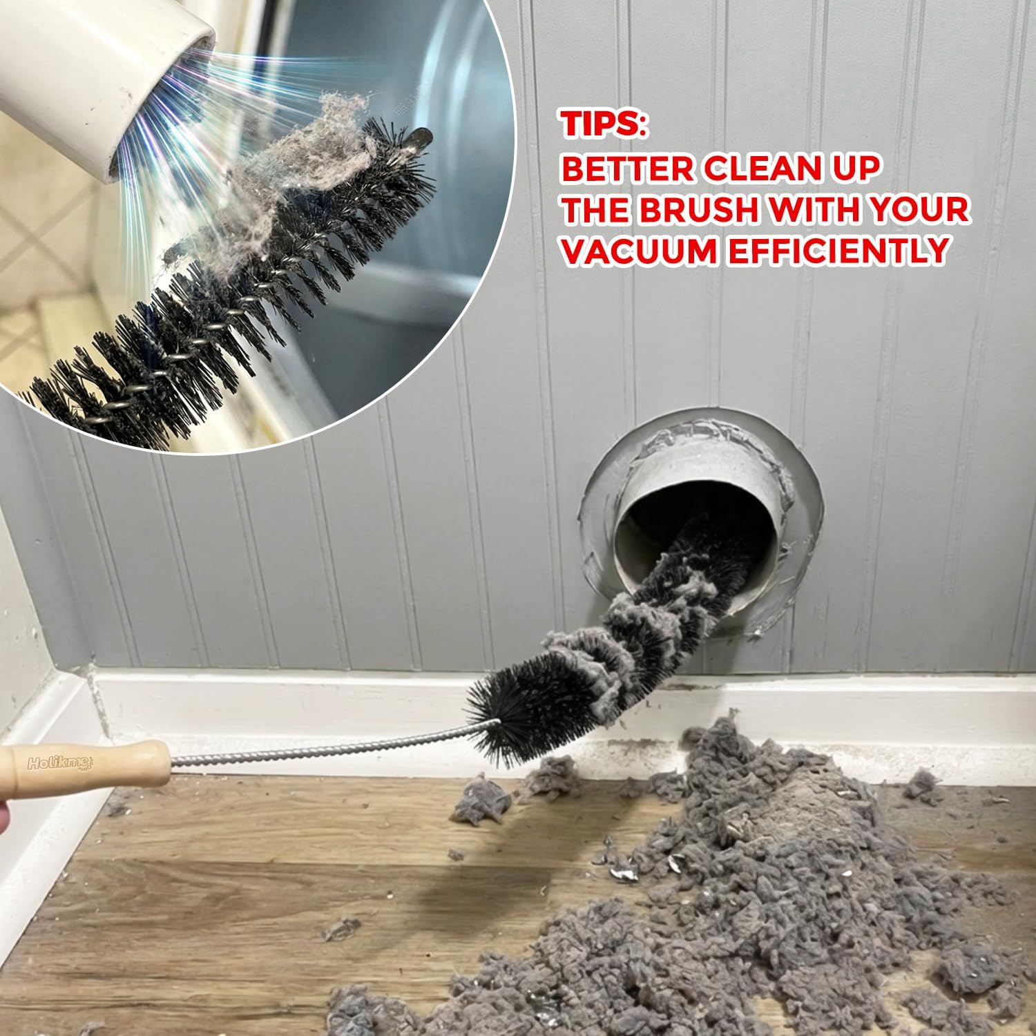 Thumbnail 2 de Holikme Dryer Vent Cleaner Kit: 3-Piece Replacement Lint Brush Set for Dryer Vents and More