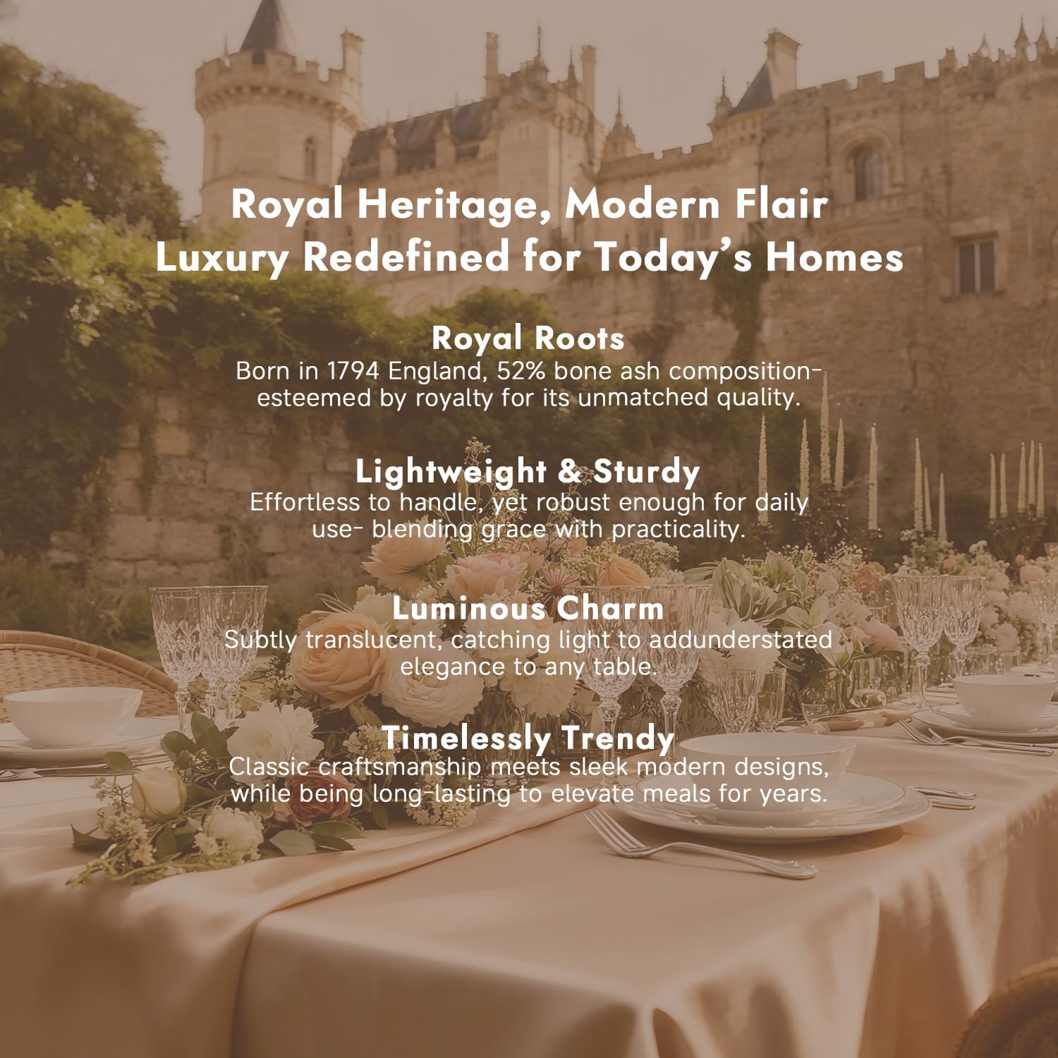 Thumbnail 5 de HIKAA Geschirrset für 8 Personen (24-teilig) Knochenporzellan in Rosa