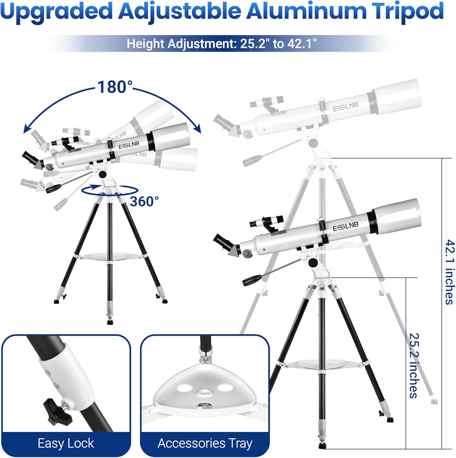 Thumbnail 6 de ESSLNB 70080 telescope for astronomy with smartphone adapter