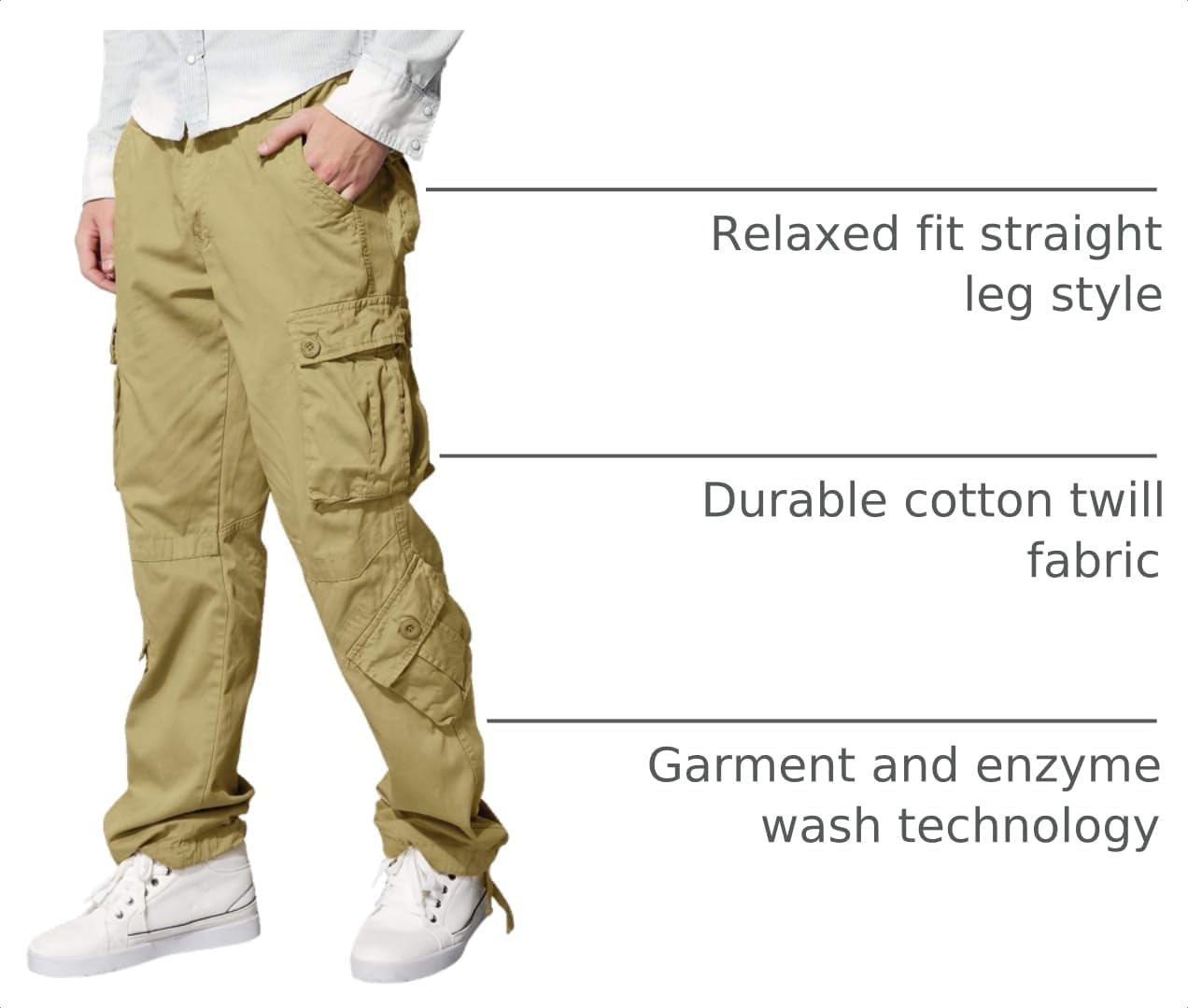 Detalle de Match Men's Wild Cargo Pants — Practical, Regular-Fit Cargo Trousers for Everyday Use