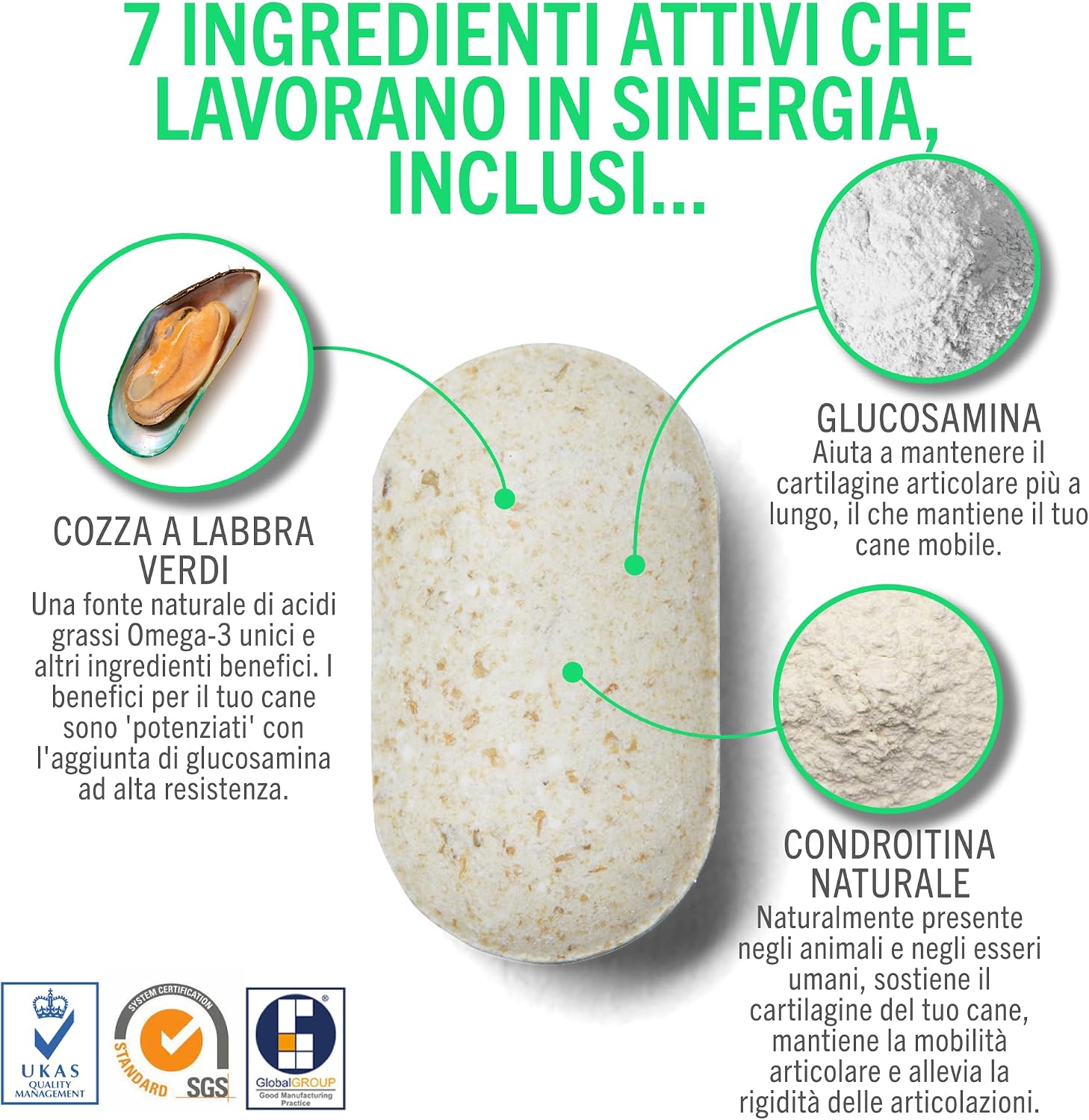 Detalle de JOINTSURE Giovane & Attivo: Integratori per le Articolazioni di Cani e Cuccioli, 300 Compresse