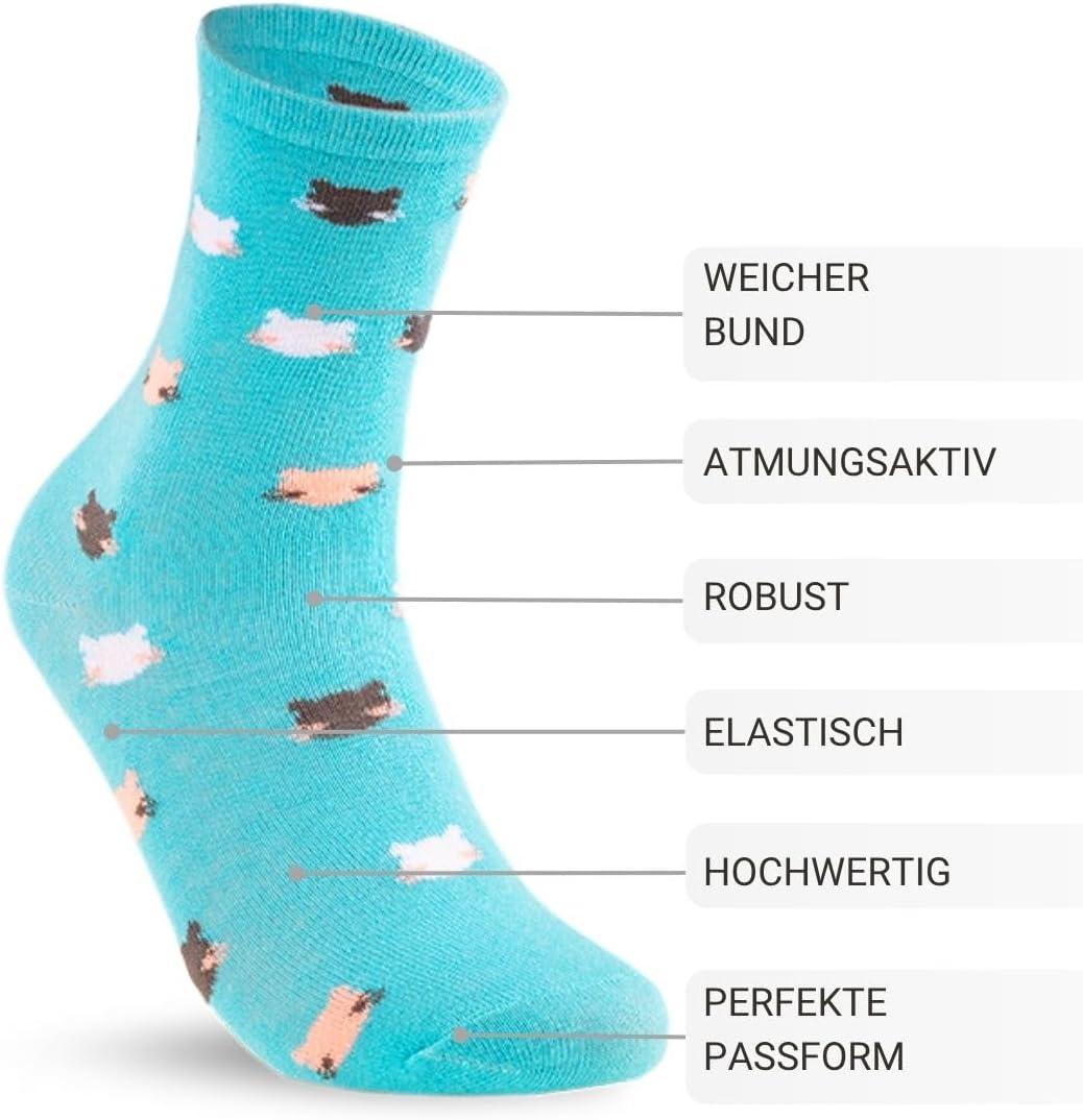 Thumbnail 2 de 10 Paar Kinder Socken für Jungen & Mädchen aus Baumwolle – robust, elastisch und rutschfest