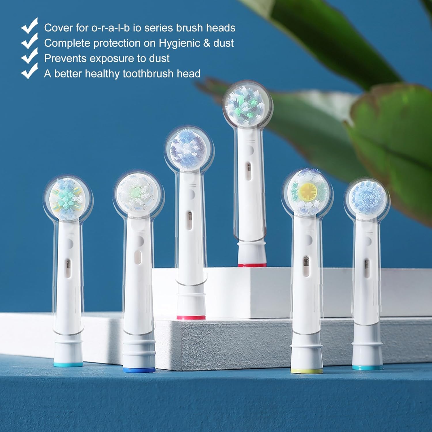 Detalle de LOPHE Copertura Spazzolino Antipolver 8 Pcs – Protezione trasparente per testine spazzolino, viaggio e lavoro