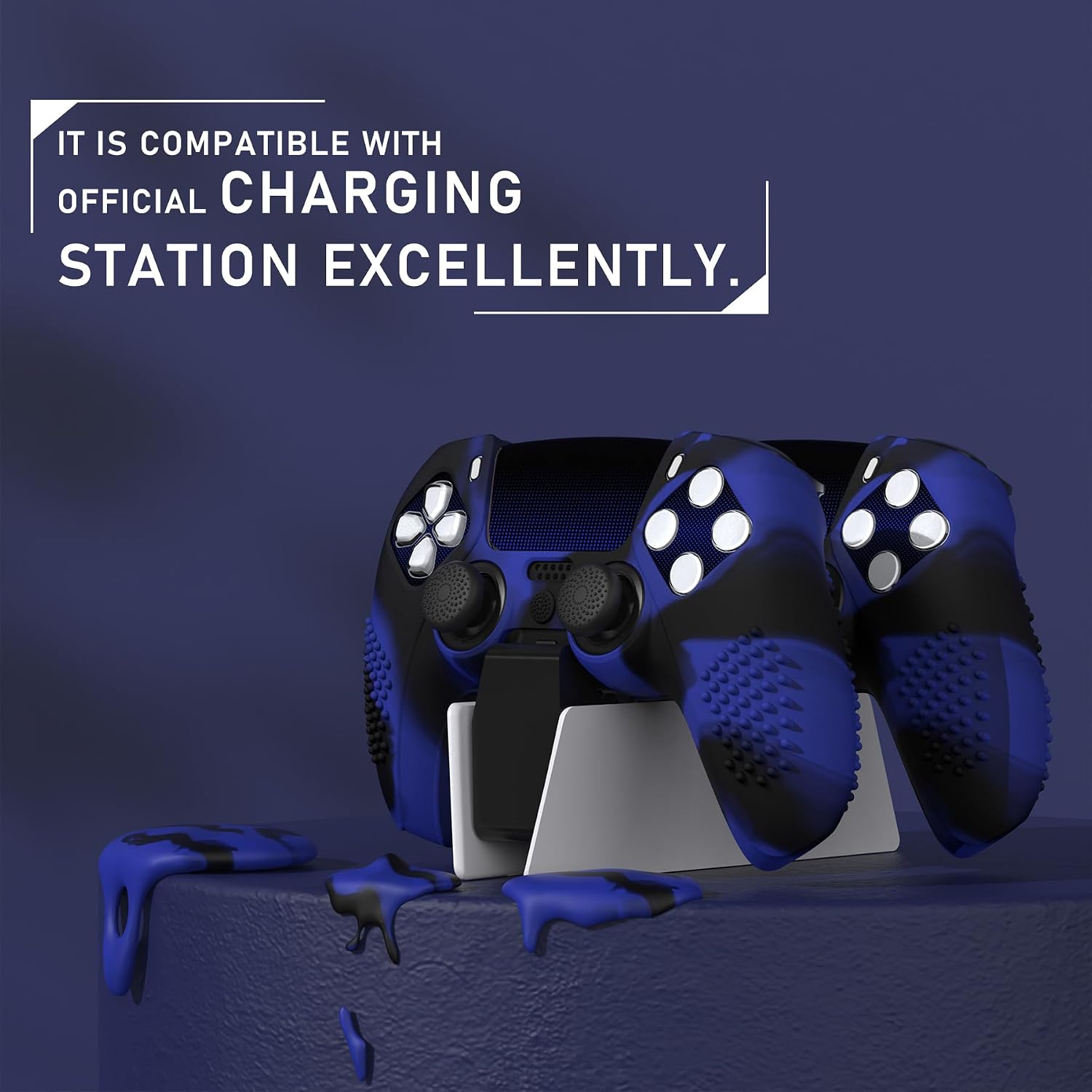 Detalle 2 de PlayVital 2-Pack Silicone Cover for PS5 Controller