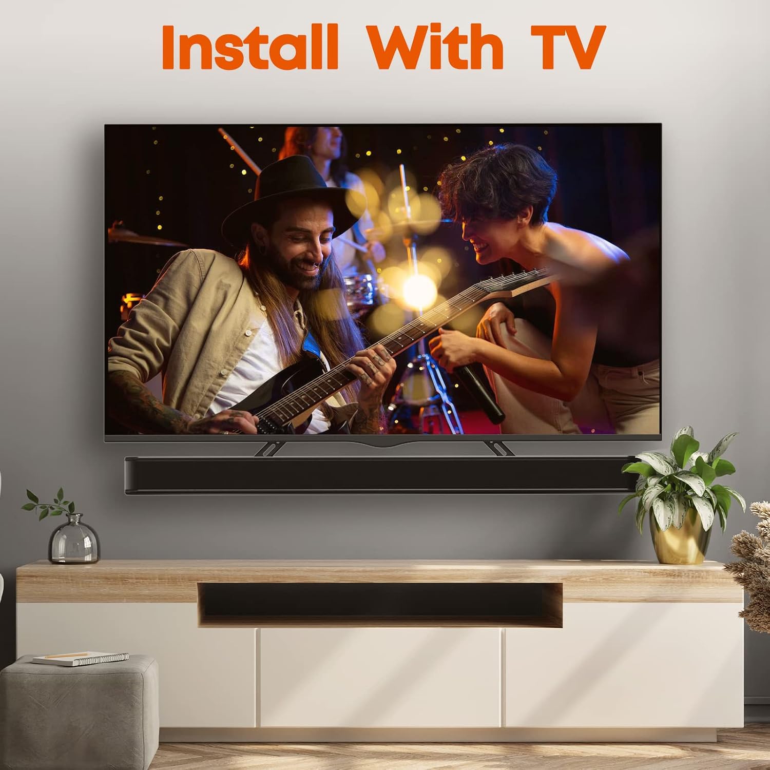 Detalle de PUTORSEN Soundbar Halterung Universal für Unter- oder Aufmontage unter TV (23–65 Zoll, bis 15 kg)