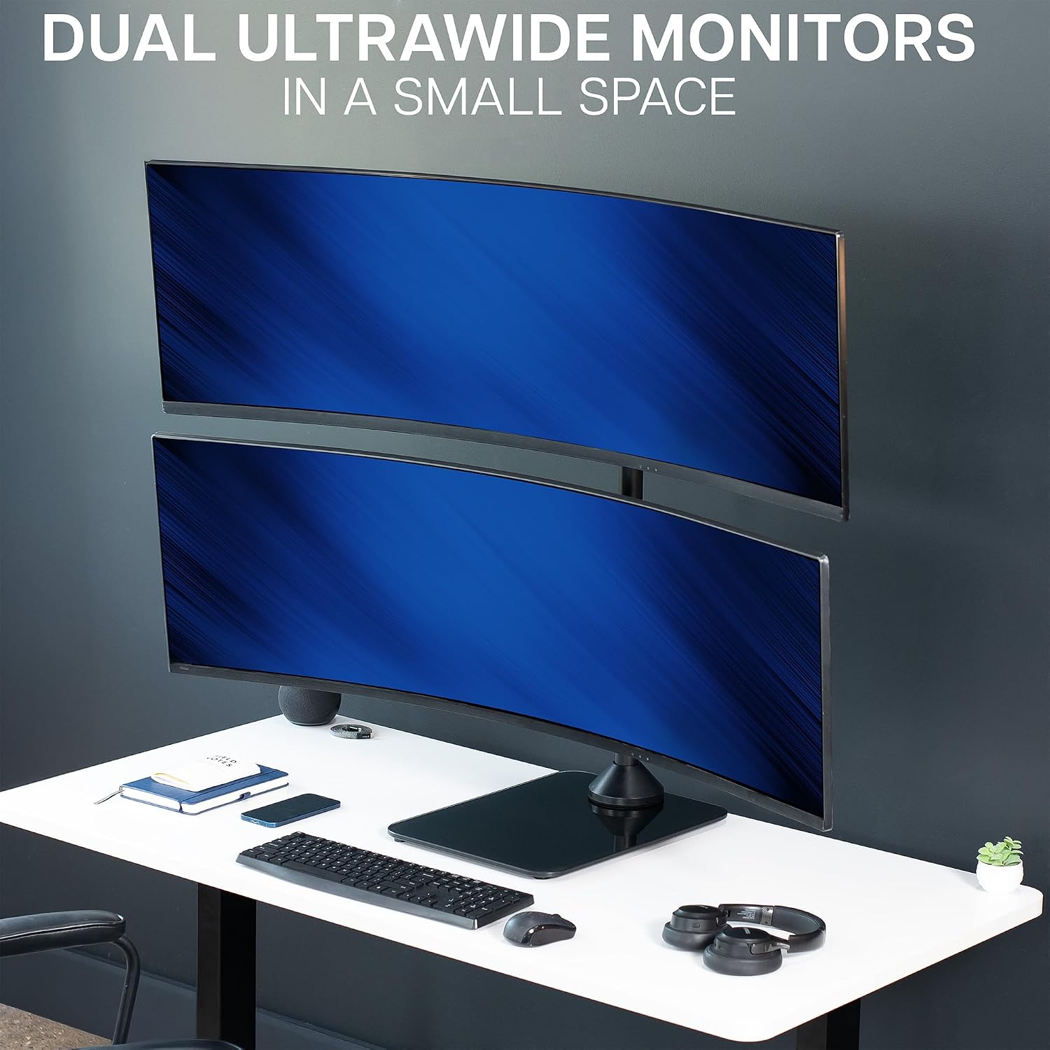 Thumbnail 5 de VIVO Dual Monitor Desk Stand STAND-V202LG