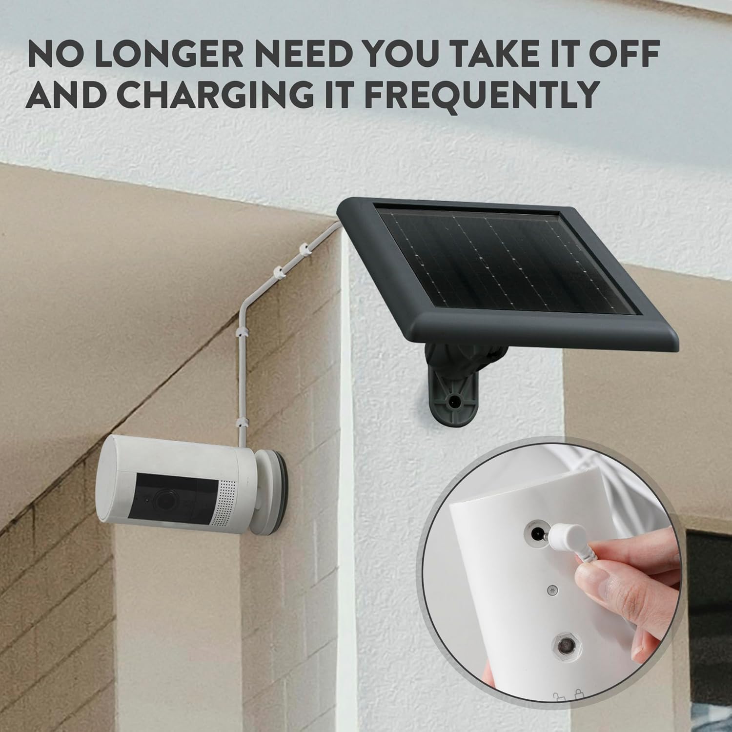 Thumbnail 2 de Ring Solar Panel 2nd Gen 5W charger for Stick Up & Spotlight