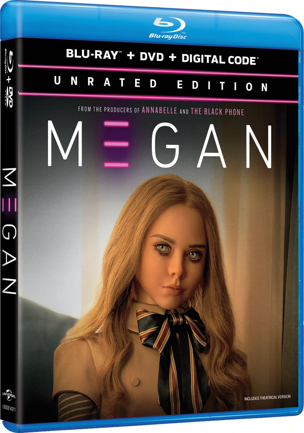 Detalle de M3GAN Unrated Edition Blu-ray + DVD + Digital, Sci-Fi Horror Thriller
