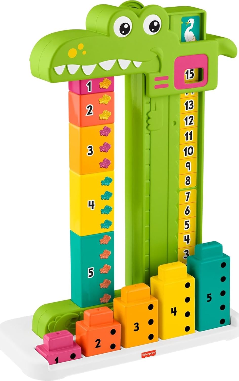 Detalle 2 de Fisher-Price Cocodrilo de Aprendizaje y Suma con Bloques 🐊