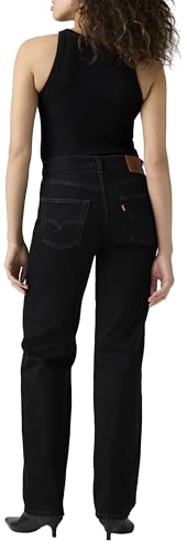 Detalle de Levi's 501 90's Donna — Jeans con vita media e vestibilità ampia in Rinsed Blacktop 31W/32L