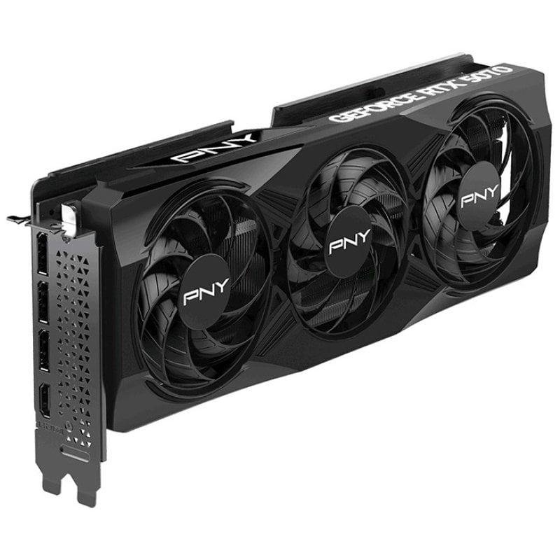 Detalle de PNY GeForce RTX 5070 Overclocked Triple Fan 12GB GDDR7 Reflex 2 RTX AI DLSS4