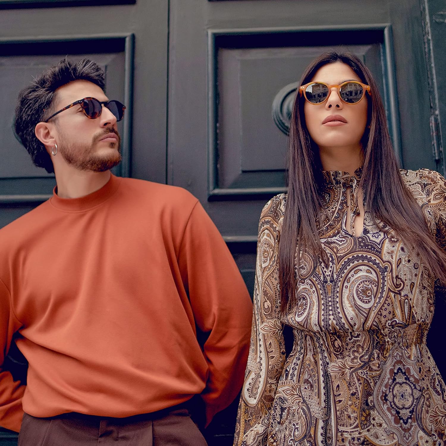 Detalle 2 de ZENOTTIC Sonnenbrille Polarisiert Rund Retro – UV 400 Schutz, Vintage Rahmen für Damen und Herren