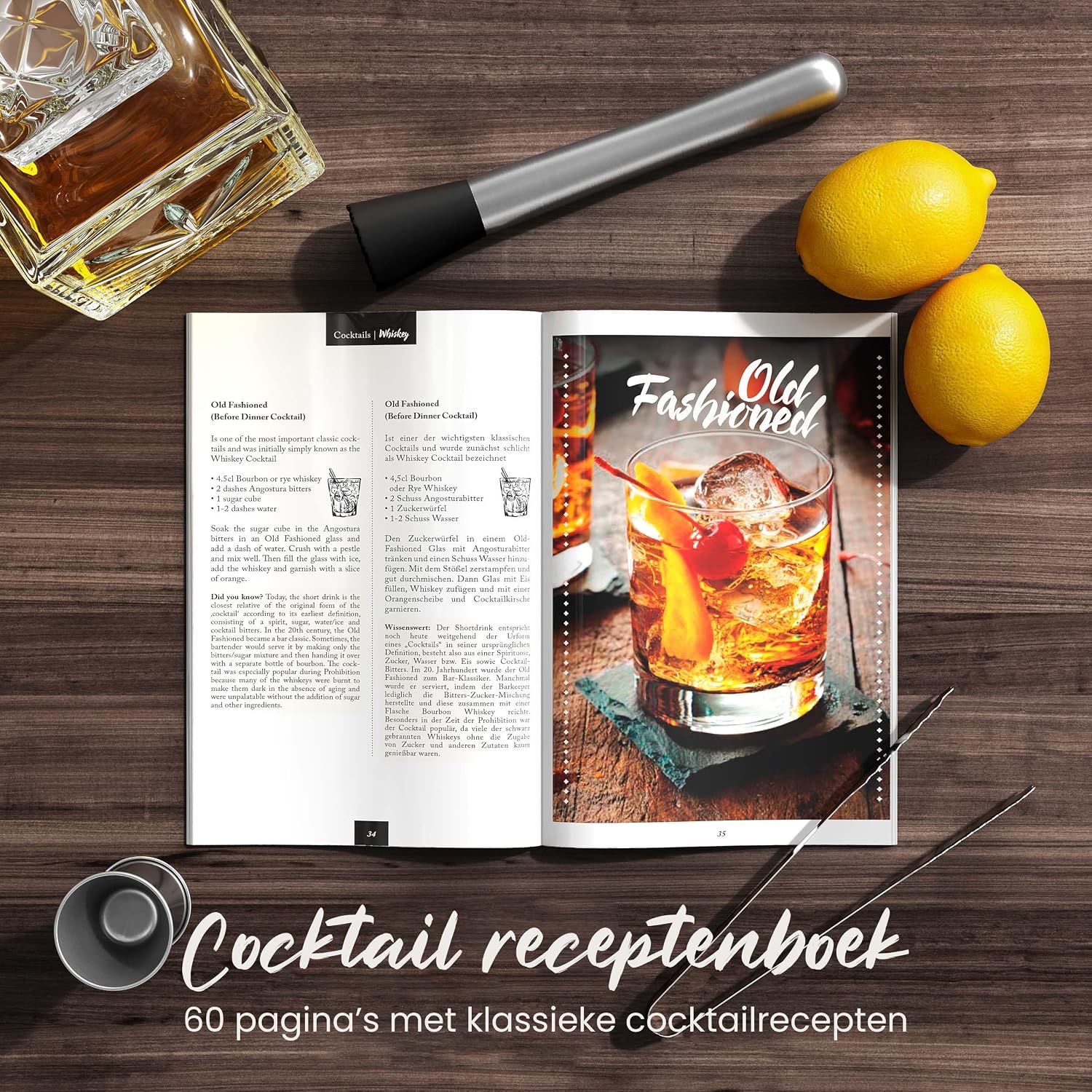 Thumbnail 6 de Vinenco CS3 Boston cocktailshakerset, 13-delig van RVS met standaard