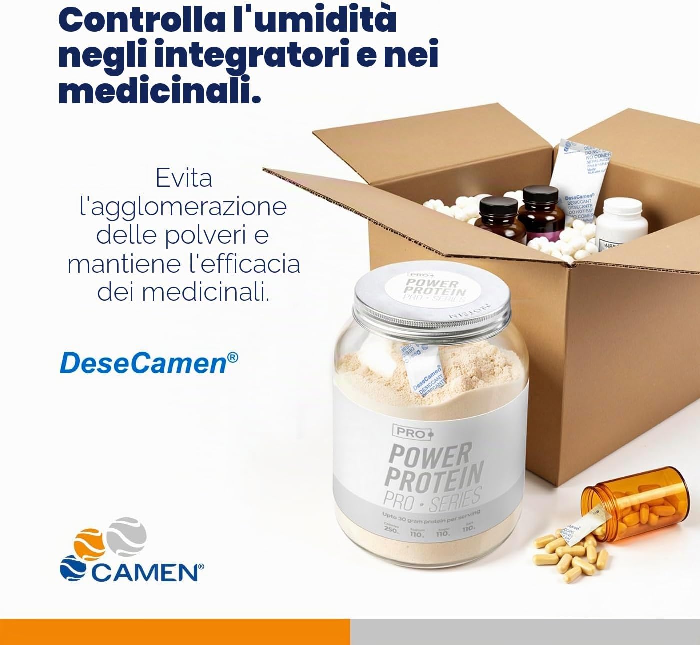 Detalle de Desecamen Bustine silice 100 pezzi da 5 g | Deumidificazione affidabile in ambienti chiusi