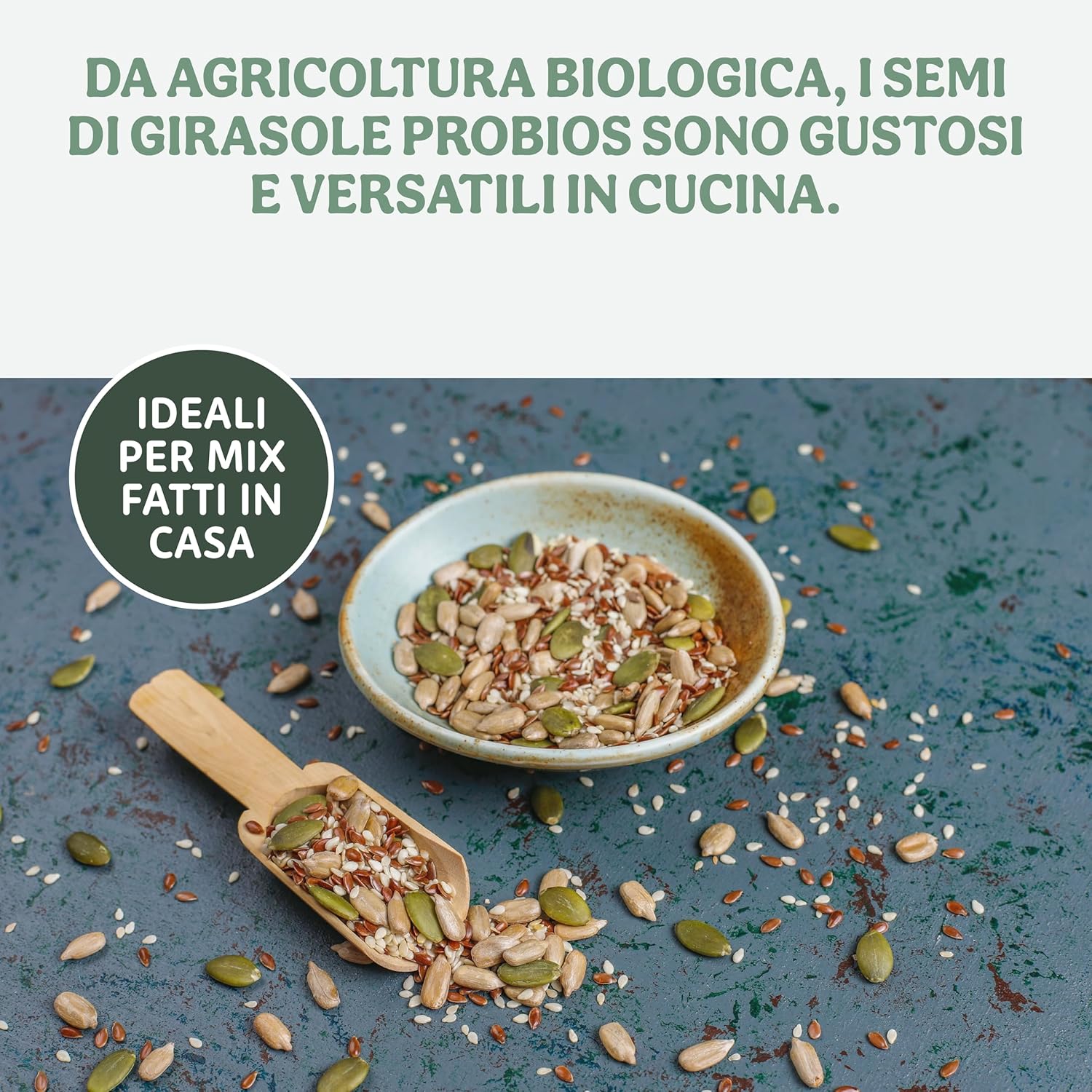 Thumbnail 5 de Probios Semi di girasole biologici da 5 kg: crudi, commestibili e ricchi di fibre