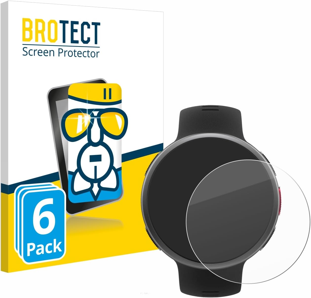 Detalle de brotect Pellicola Protettiva Vetro per Polar Vantage V2 – 6 pezzi, durezza 9H, trasparente