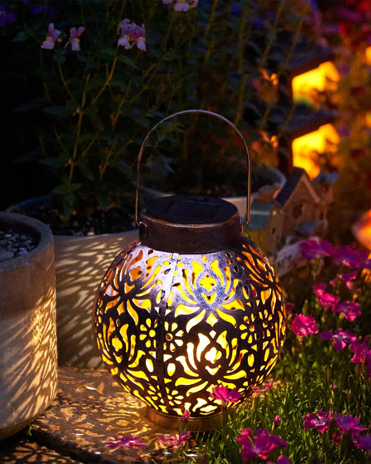 Detalle 2 de MOXTOYU solar lanterns 2-pack — decorative outdoor yard lights for Mum (IP44, auto on/off)