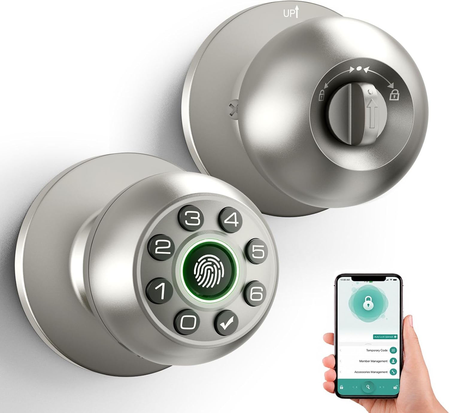 Detalle de Fingerprint Door Lock with Keypad