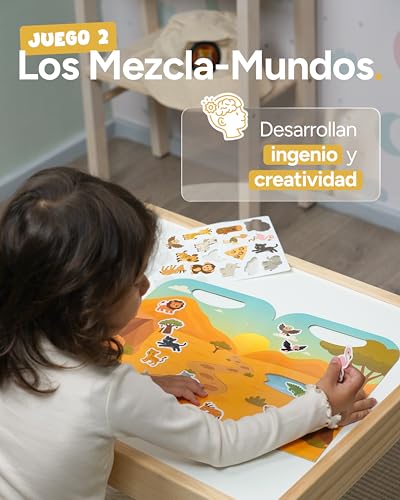 Thumbnail 3 de mycustomy Sticker Book FSC: 6 libros de pegatinas infantiles en 3D reutilizables (120 pegatinas) 1+