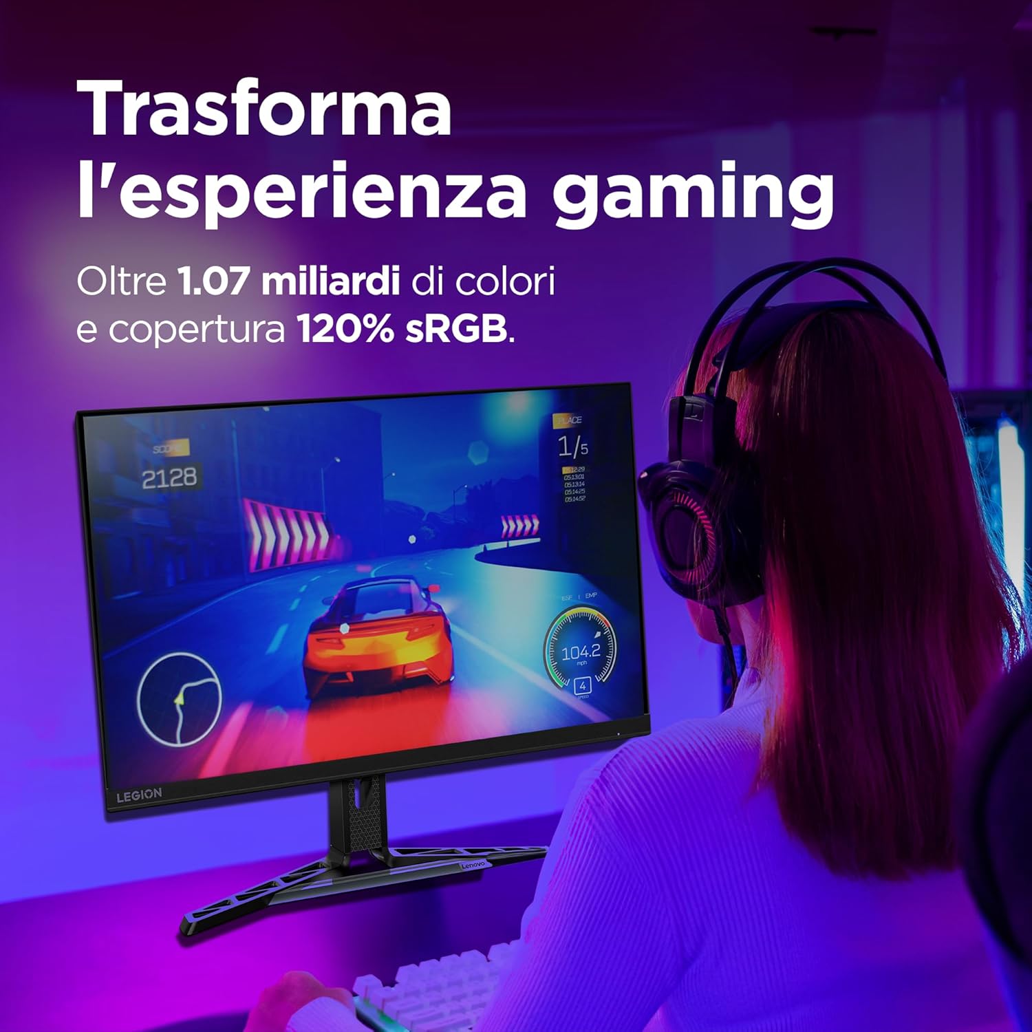 Thumbnail 5 de Lenovo Legion R27qe Gen 2: Monitor Gaming 27" QHD da usare per Esport e FPS