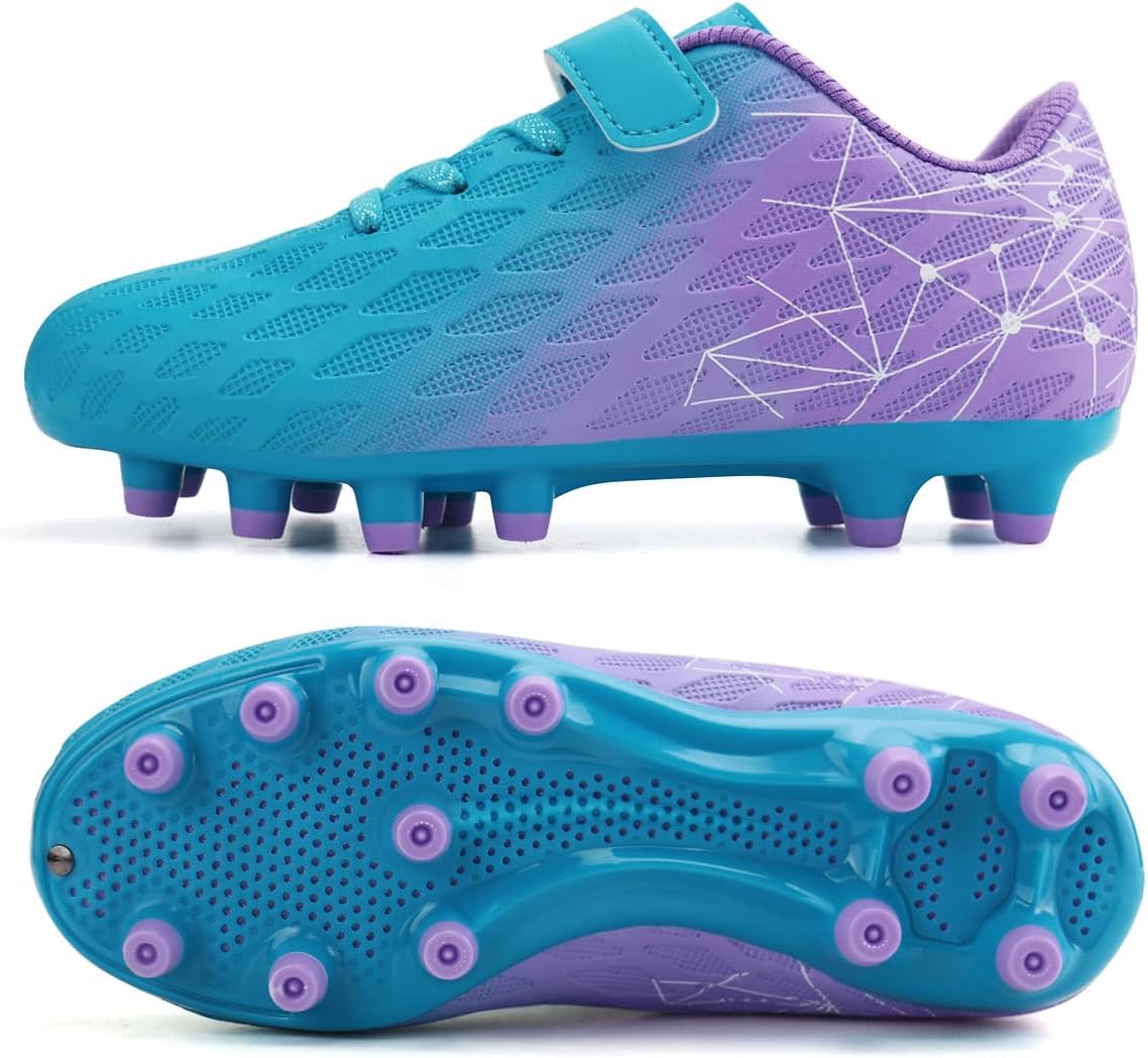Detalle de Brooman Kids Outdoor Soccer Cleats with Adjustable Hook-and-Loop Closure