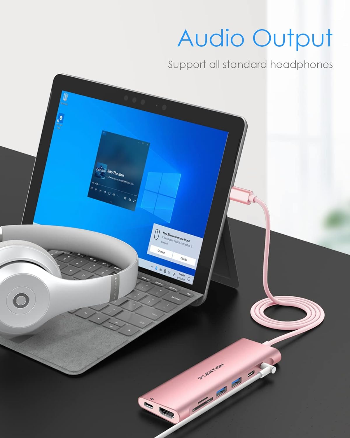 Thumbnail 4 de LENTION Hub USB-C 4K HDMI, 2 USB 3.0, Tarjeta, Jack 3.5mm