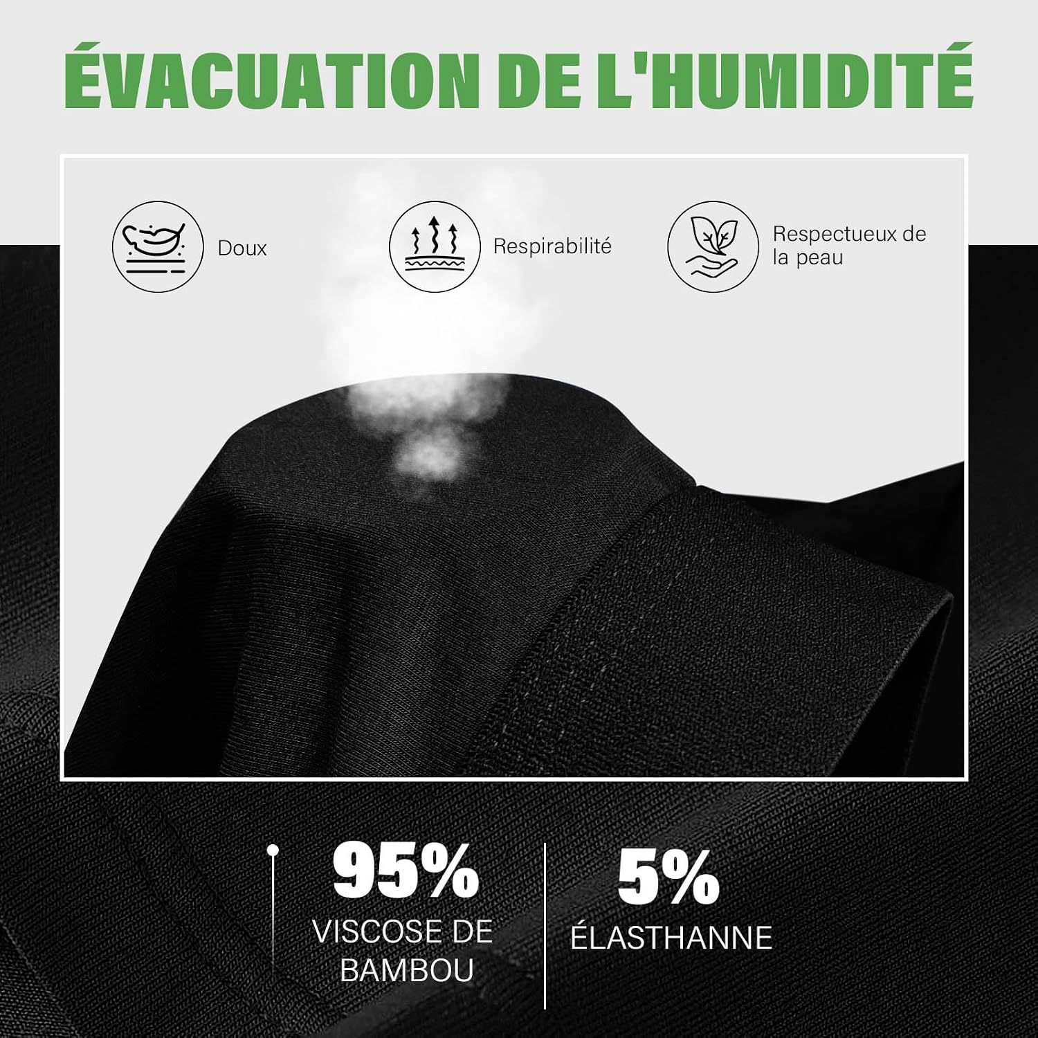Thumbnail 3 de ZAKASA Bambou Boxers Homme — Lot de 6, Caleçons long boxers ajustés en bambou ultra doux et respirant sans étiquette