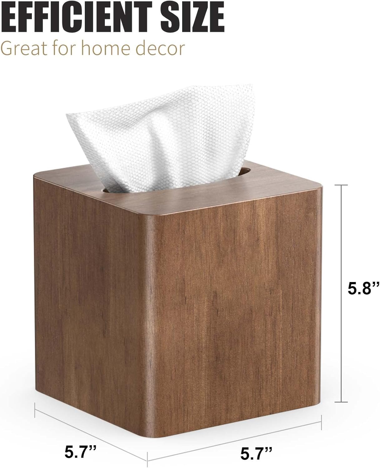 Thumbnail 6 de Livelab Tissue Box Cover Square – Oak Wood Cube for Modern Farmhouse Decor