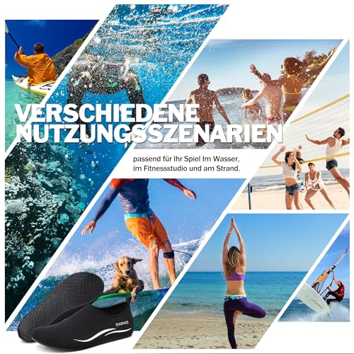 Thumbnail 6 de Sixspace Badeschuhe Damen/Herren Schwarz 42 EU – Wasserschuhe aus Neopren und Polyester