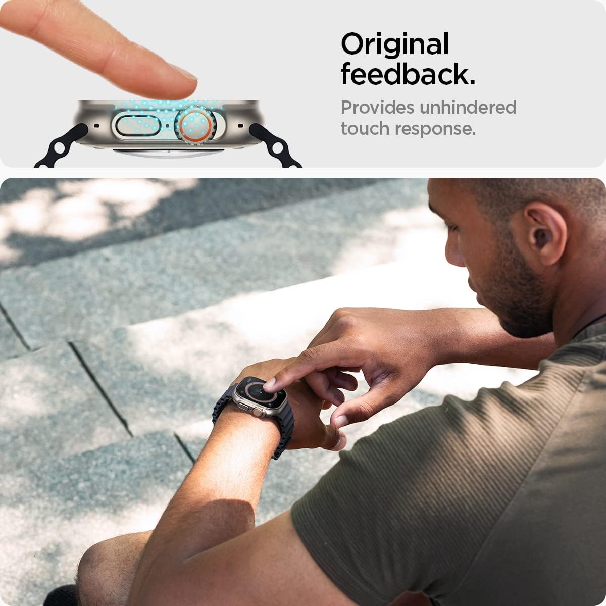 Thumbnail 4 de Spigen Glas.tR EZ Fit Protection écran Apple Watch Ultra 1/2/3 (49 mm) – 2 pièces, kit d’installation