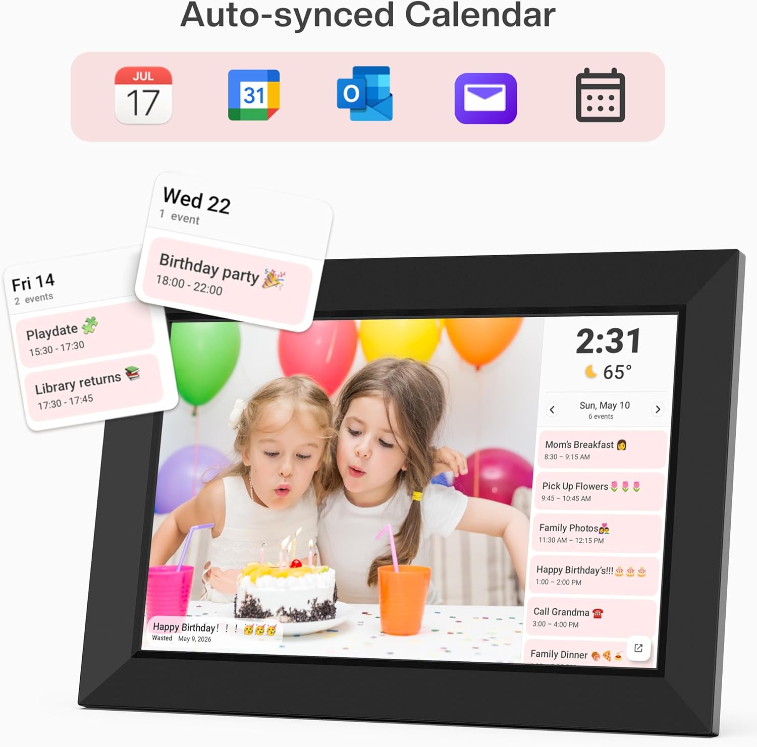 Thumbnail 4 de Frameo 10.1 Inch WiFi Digital Picture Frame 32GB