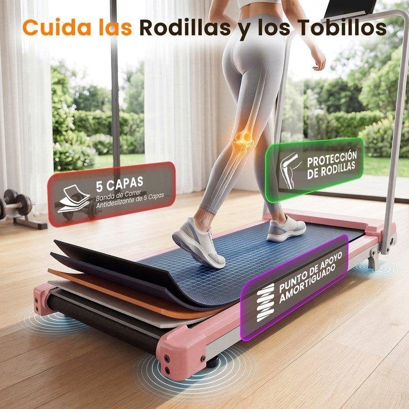 Detalle de HomeFitnessCode Walking Pad, cinta de correr plegable de 2,5 HP con amortiguación