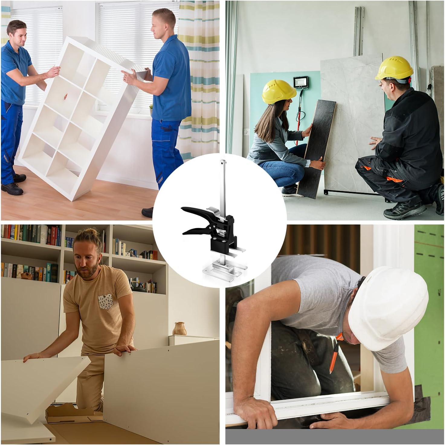 Thumbnail 5 de Ikodm Arbeitssparender Heber – 4 Stück, 30 cm Arm, bis zu 240 kg, vielseitiges Fliesen- und Möbelhebergwerkzeug