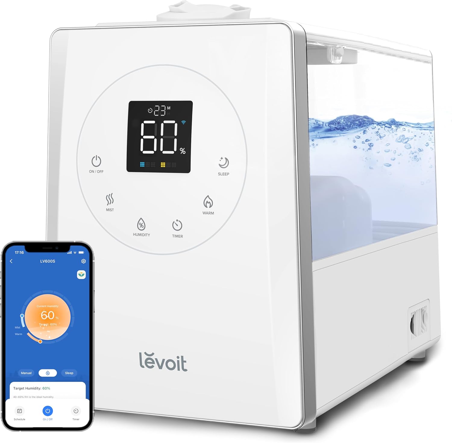 Detalle de LEVOIT Smart Humidifier 6L for Large Rooms 💧