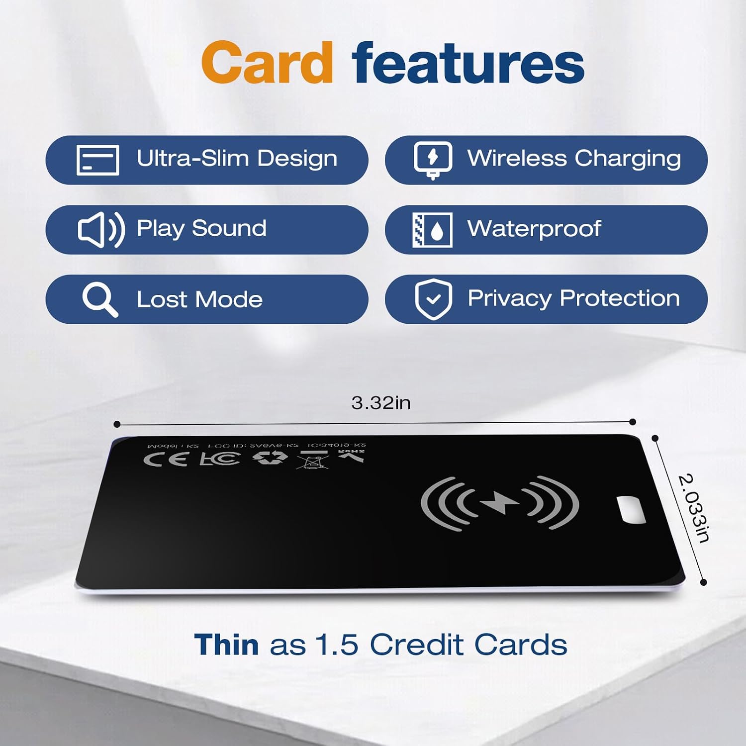 Detalle 2 de Apple AirTag Wallet Tracker Card 0.06in slim