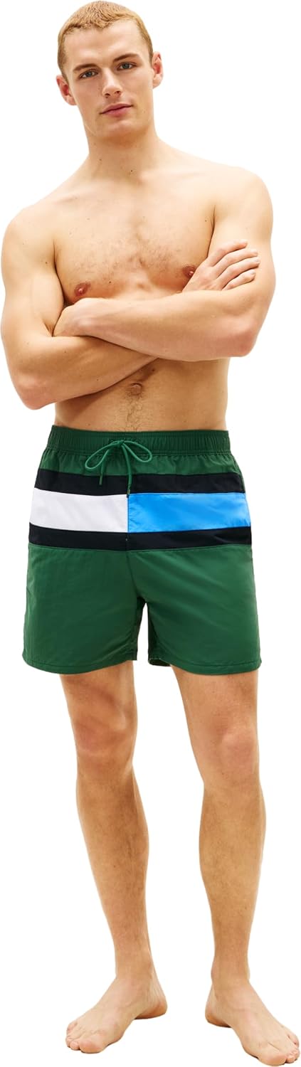 Detalle de Tommy Hilfiger Men’s Long Drawstring Swim Shorts