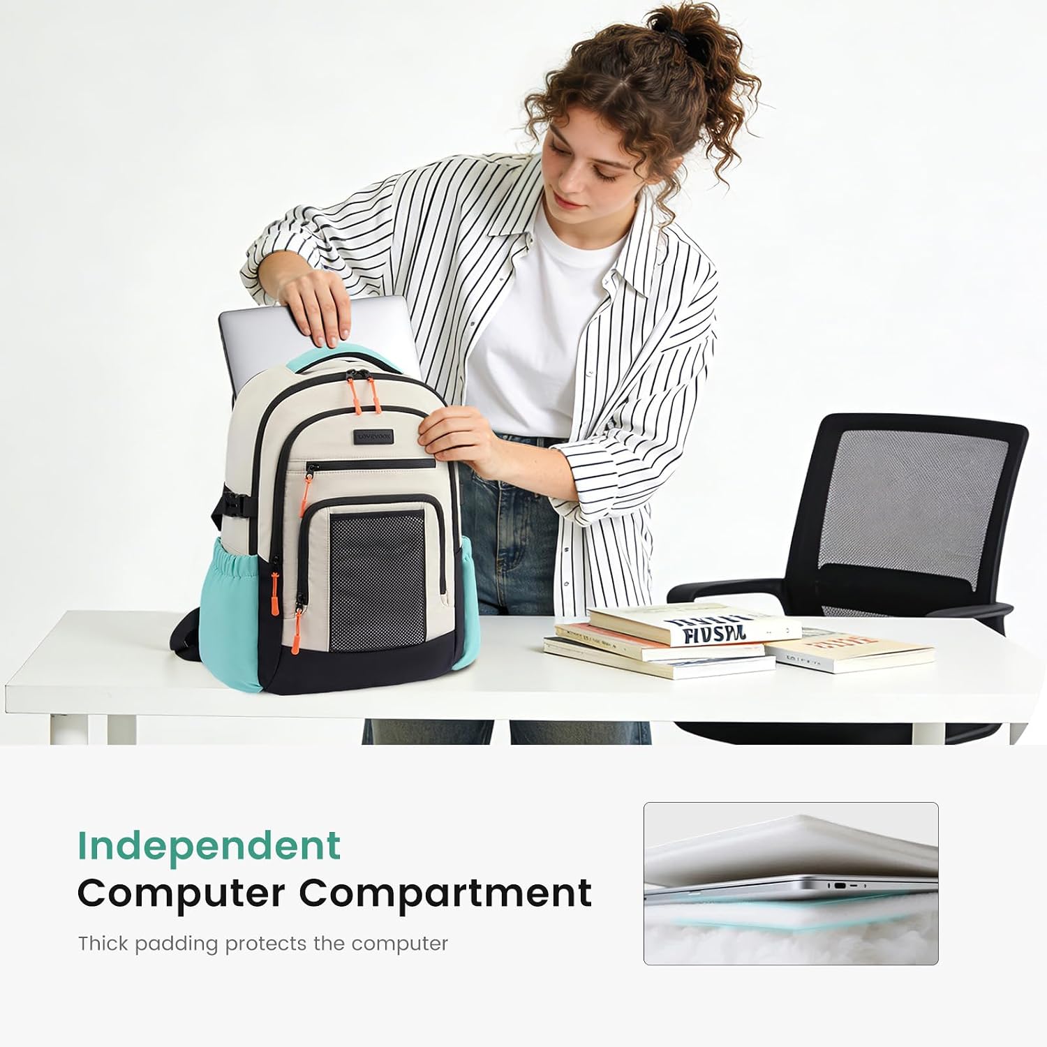 Detalle de LOVEVOOK Laptop Backpack 17.3-Inch