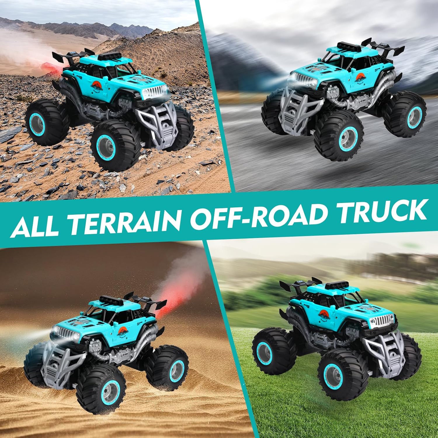 Thumbnail 3 de iBlivers Remote Control Monster Truck (2.4GHz) with Spray, Music & Lights