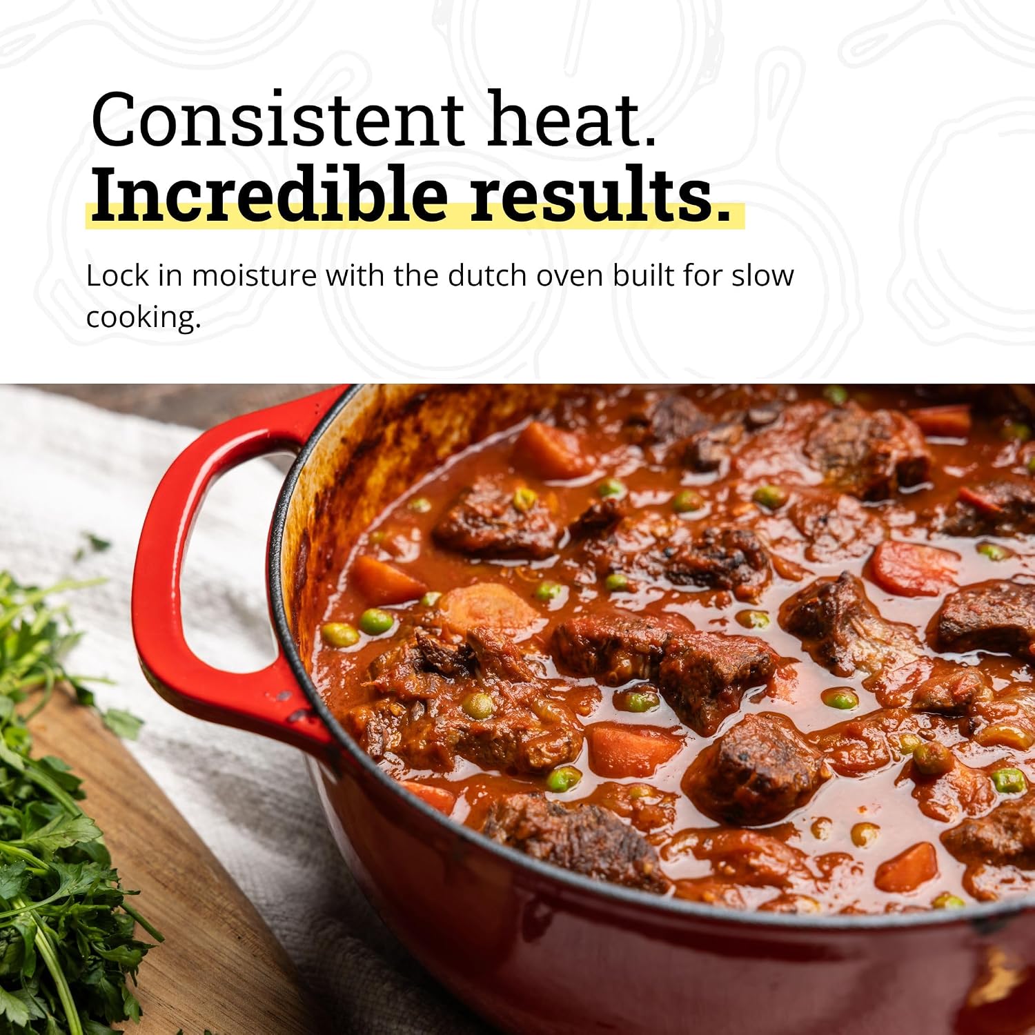Detalle de Lodge Essential Enamel Cast Iron Dutch Oven (6 Quarts) in Island Spice Red