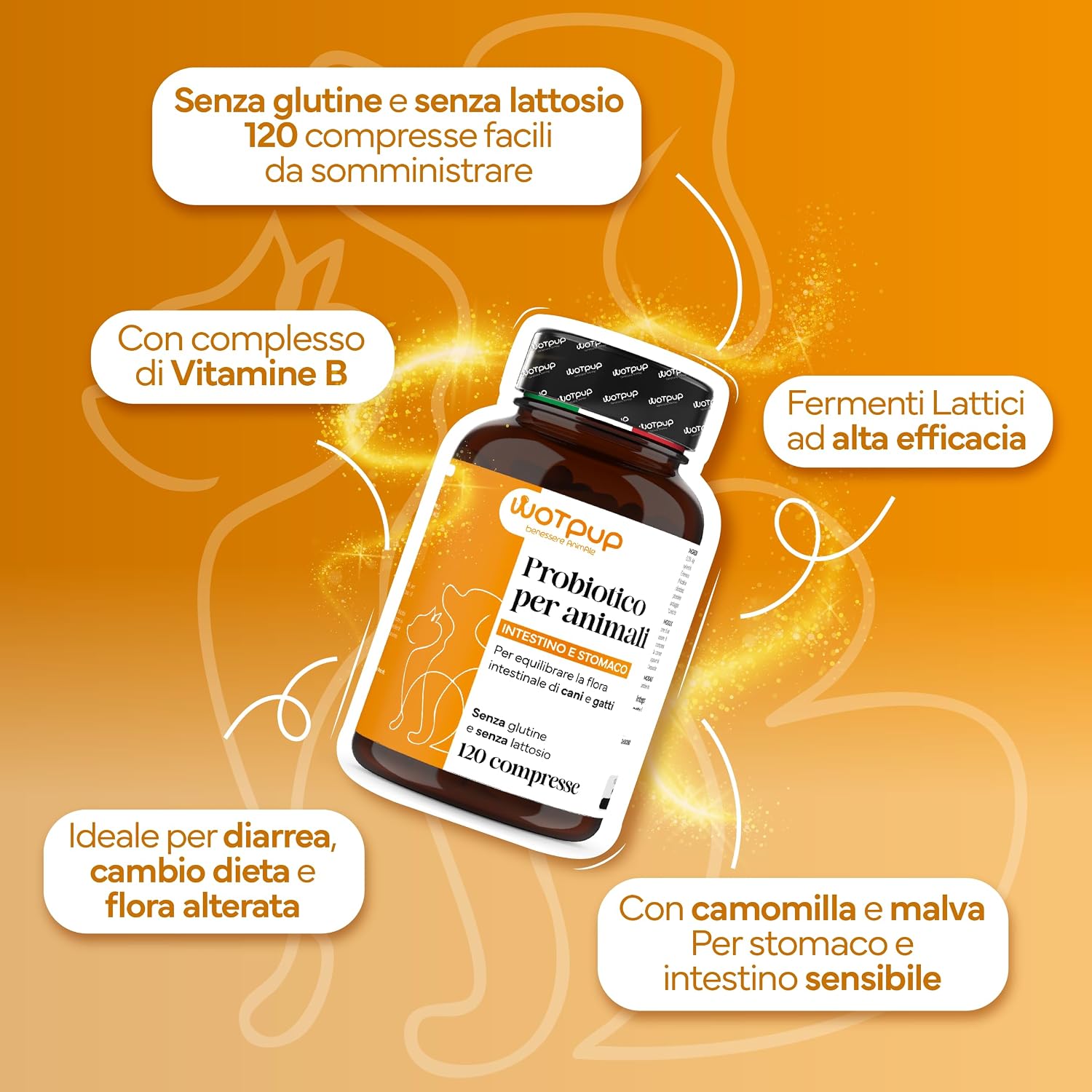 Detalle 2 de PROBIOTICI PER CANI DI ALTA QUALITÀ con Fermenti lattici: supporto digestivo per cani e gatti