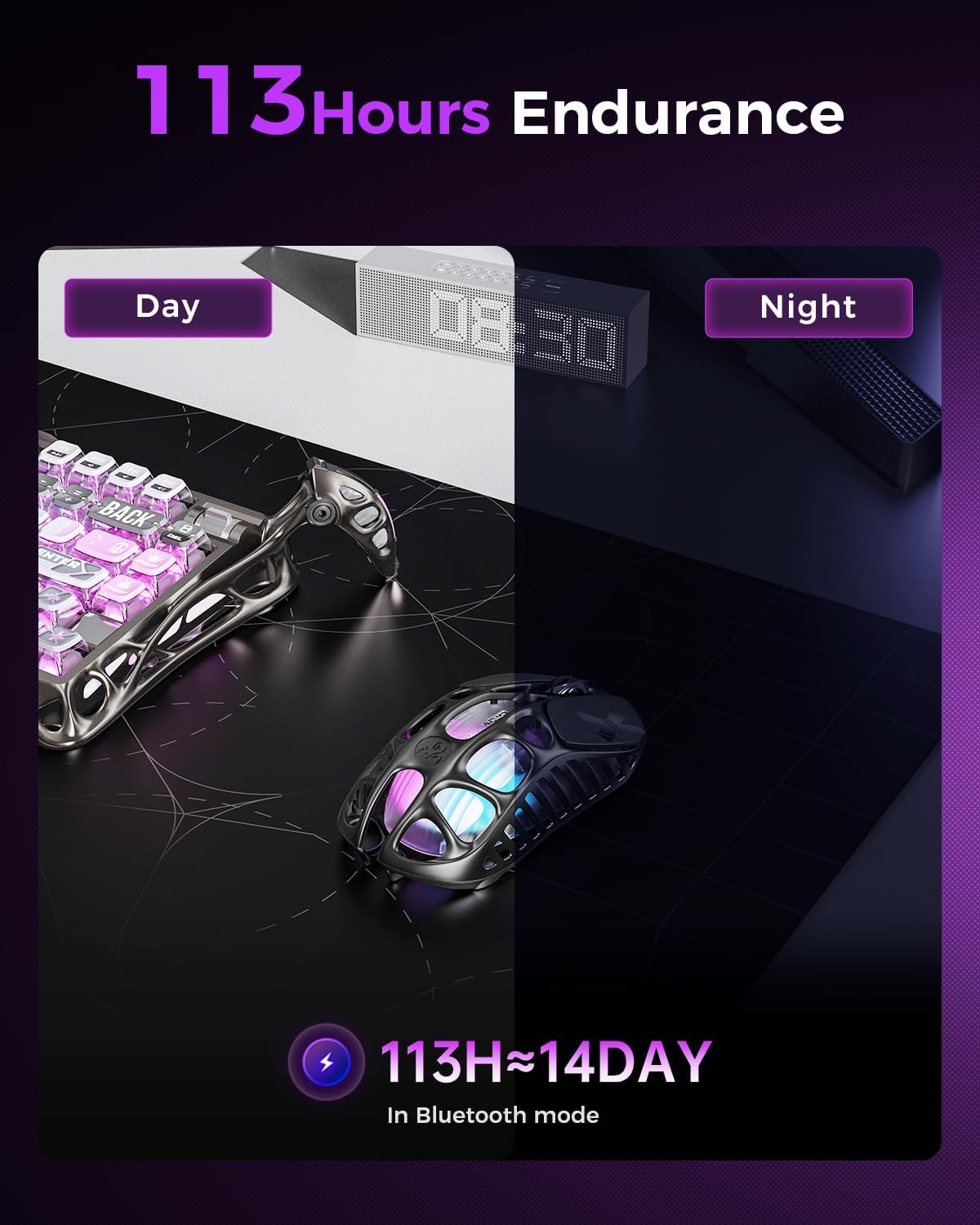 Thumbnail 5 de GravaStar Mercury X Pro Wireless Gaming Mouse (8K dongle, 32,000 DPI, 8,000Hz, 49g)