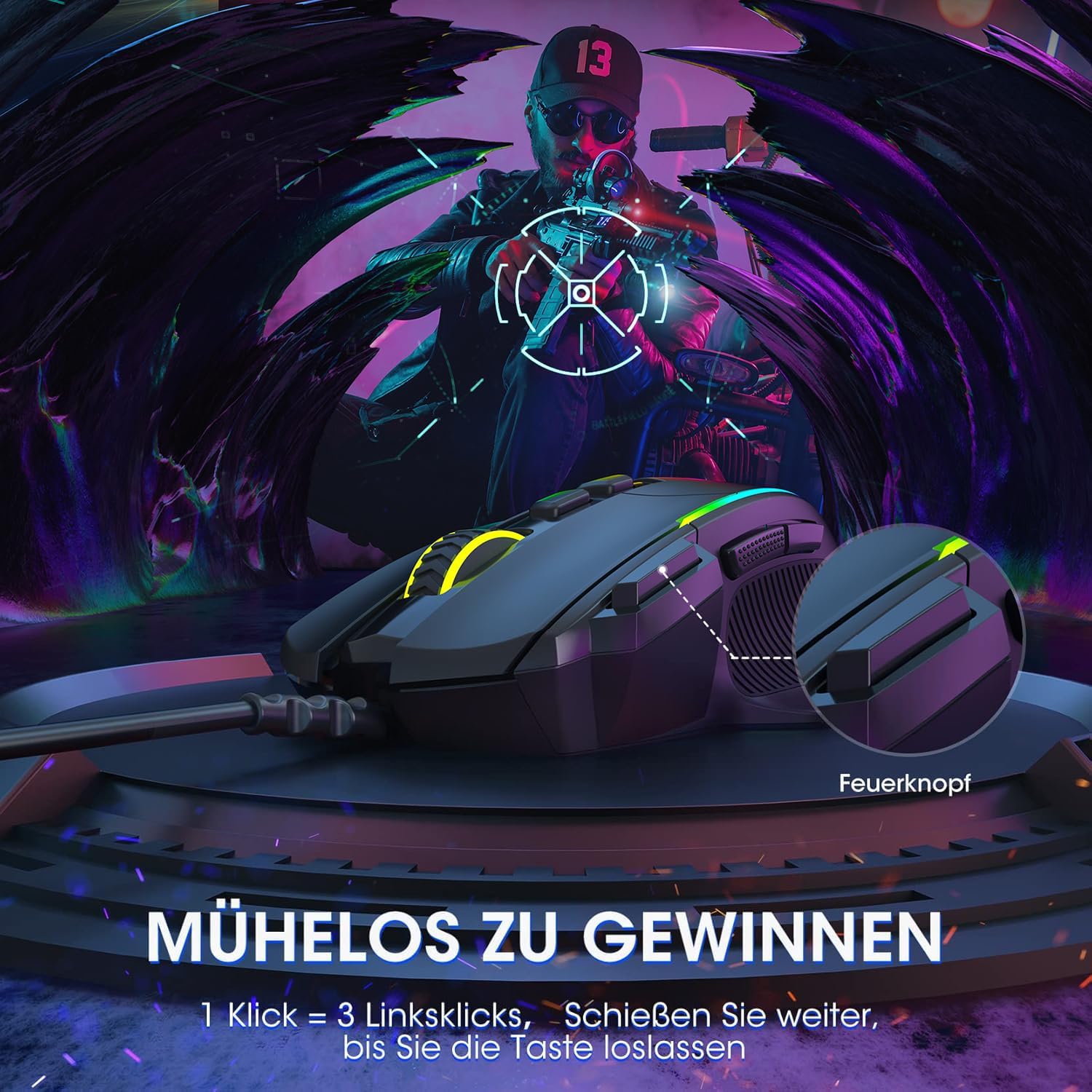 Thumbnail 5 de Dacoity Gaming Maus 8000 DPI