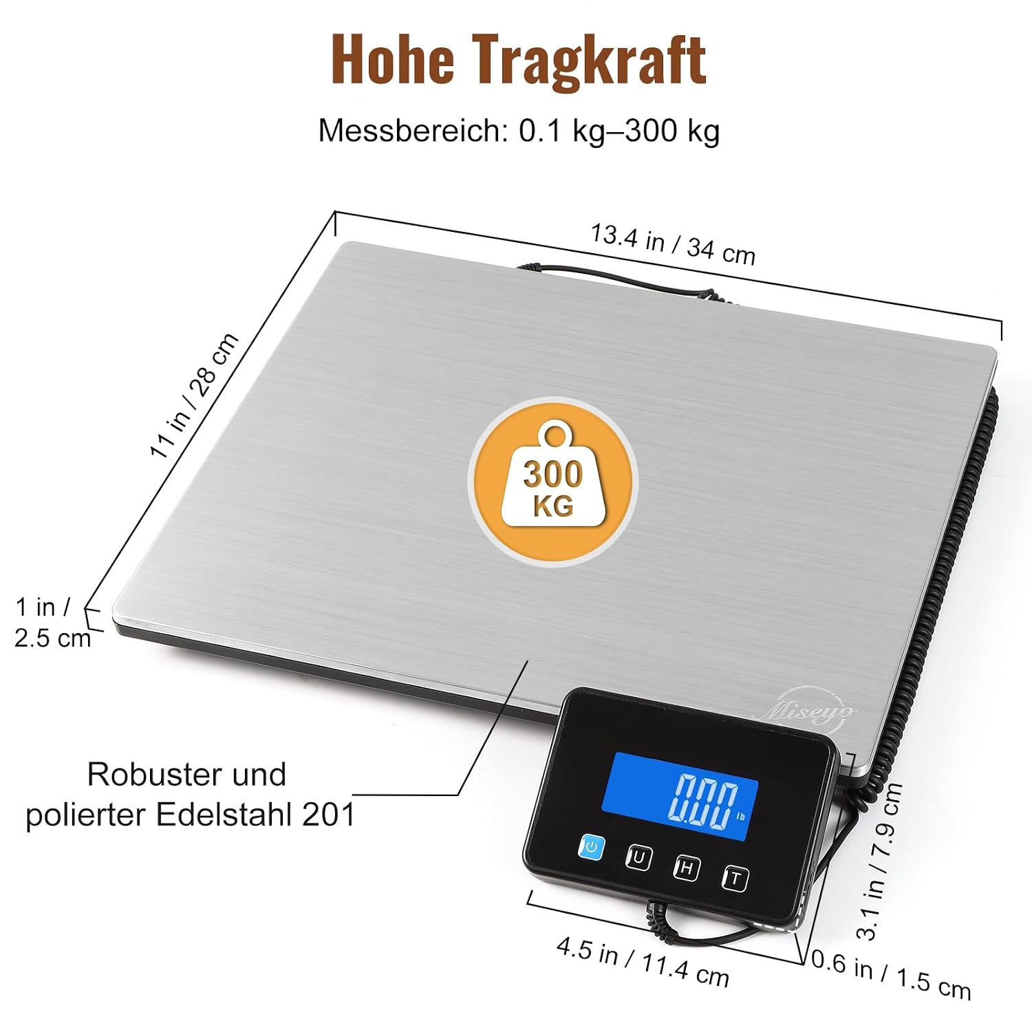 Detalle 2 de Miseyo Paketwaage 300 kg/20 g