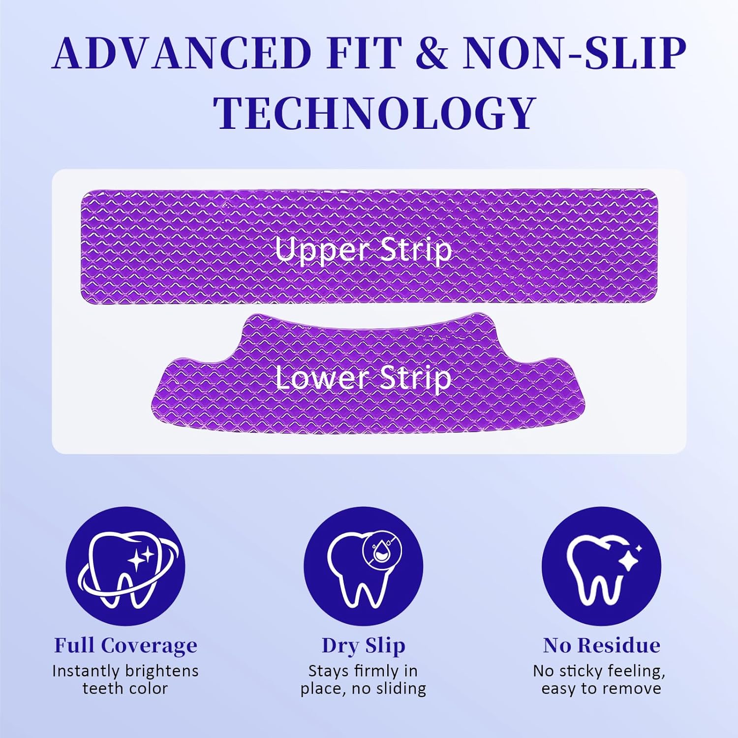 Detalle 1 de Purple Whitening Strips (28 Strips) by Purple Teeth Whitening Strips with Non-Slip Technology