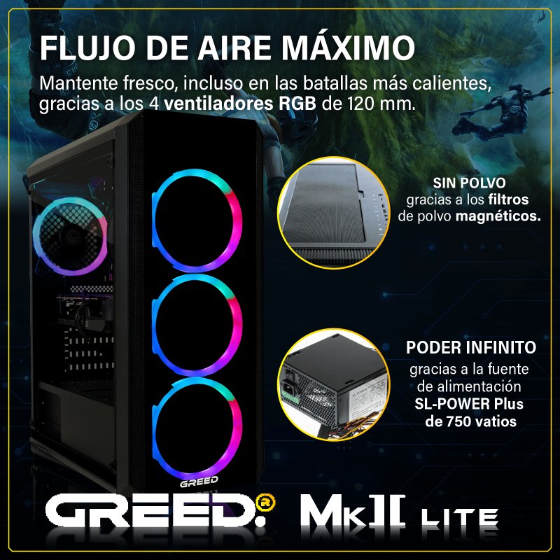 Thumbnail 2 de GREED MK2 Lite Ryzen 5 4600G 512 GB SSD